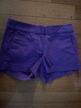 J. Crew Purple High Waist Tailored Shorts